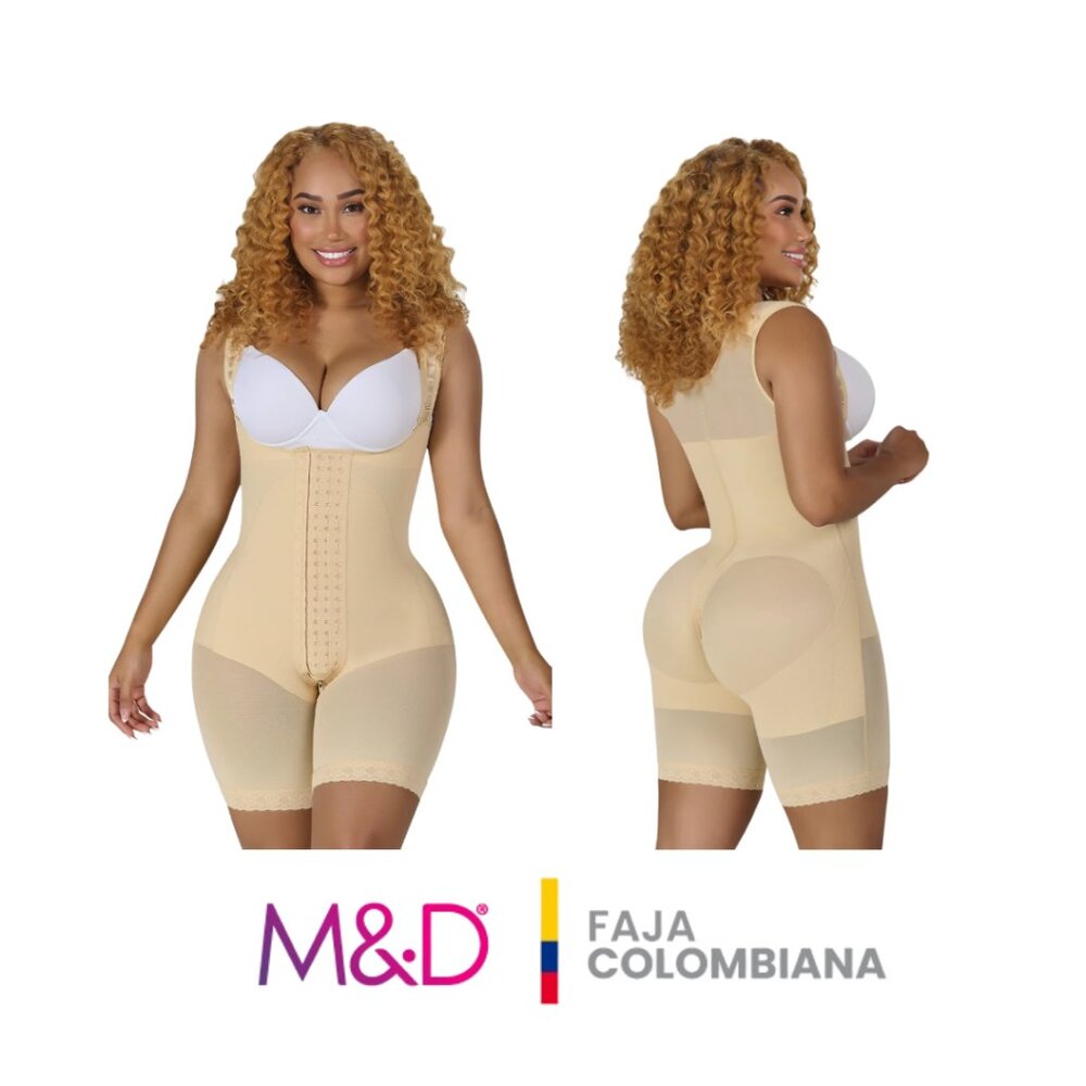 Fajas MYD 0489 | Fajas Colombianas Post Surgery Mid Thigh Shapewear Bodysuit